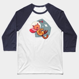 Super Space Cat Baseball T-Shirt